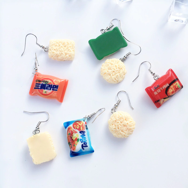 Instant Noodle Earrings (4 Designs)