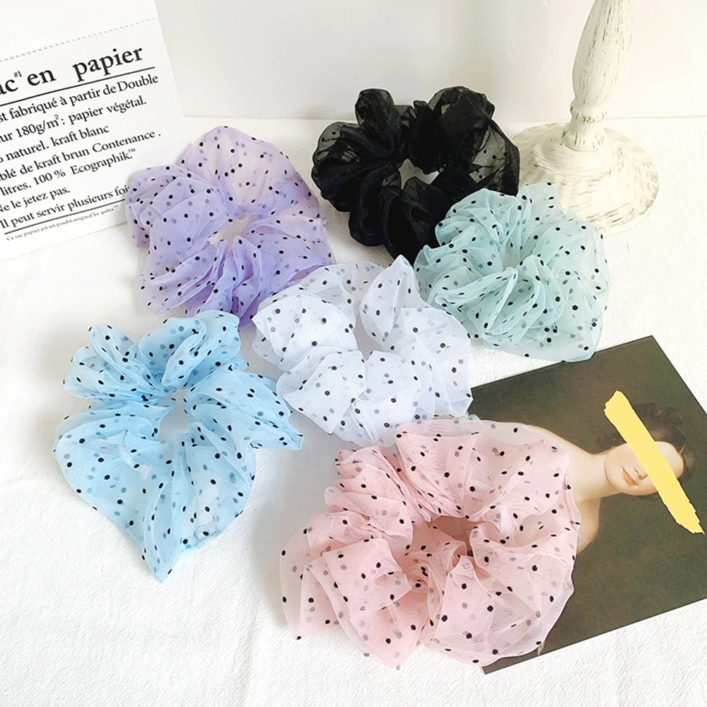 Polka Dot Sheer Scrunchie (6 Colours)