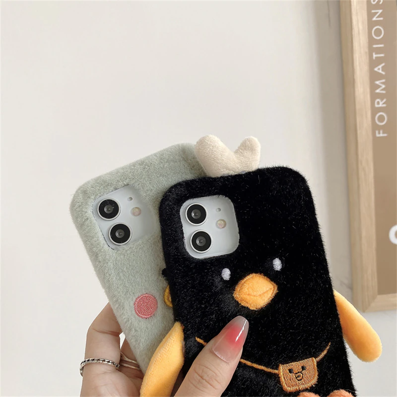 Plush Duck and Chicken iPhone Case (2 Designs)