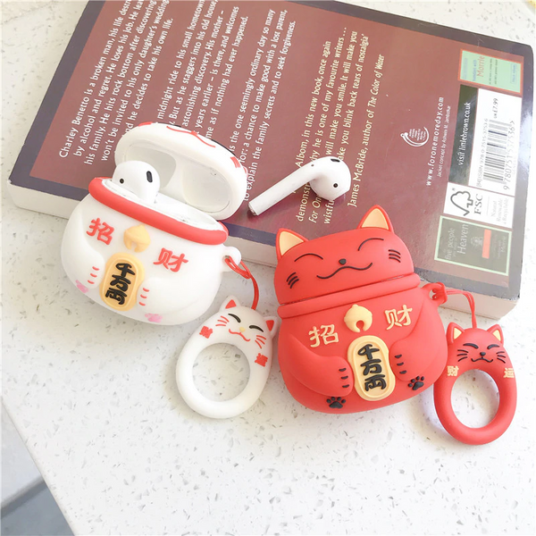 Lucky Cat Airpod Case Cover (3 Colours) – Ice Cream Cake