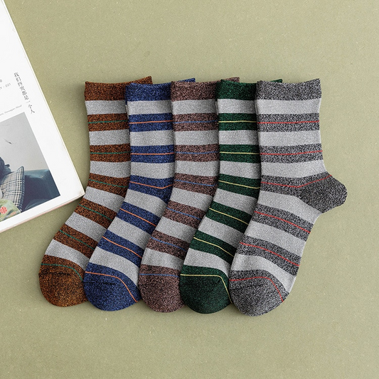 Sparkle Stripe Crew Socks (5 colours)