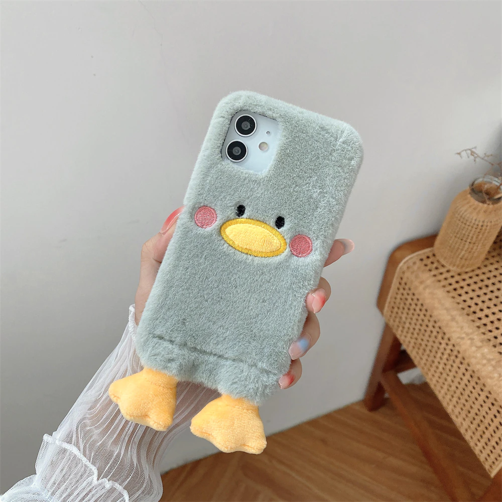 Plush Duck and Chicken iPhone Case (2 Designs)