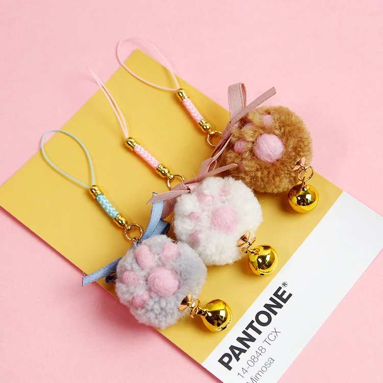Soft Cat Paw Keychain (3 Colours)