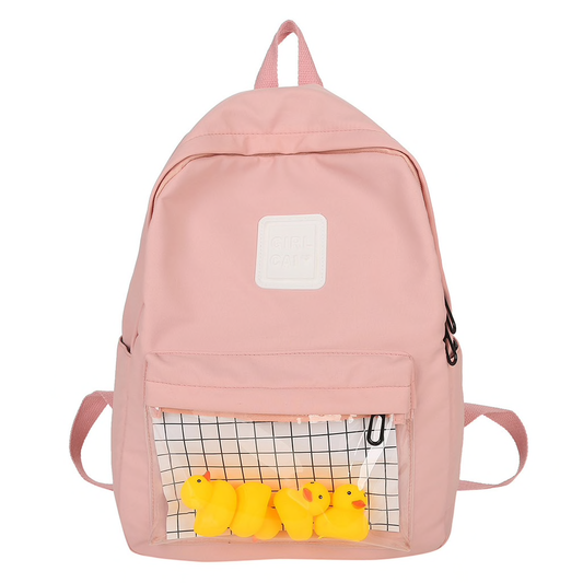 Clear Pocket Pastel Backpack (4 Colours) - Ice Cream Cake