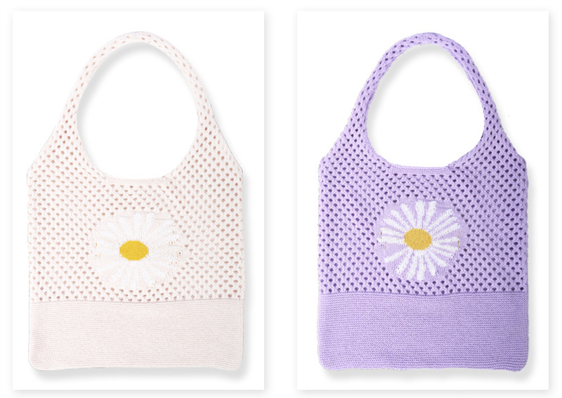 Daisy Knitted Tote (4 Colours)