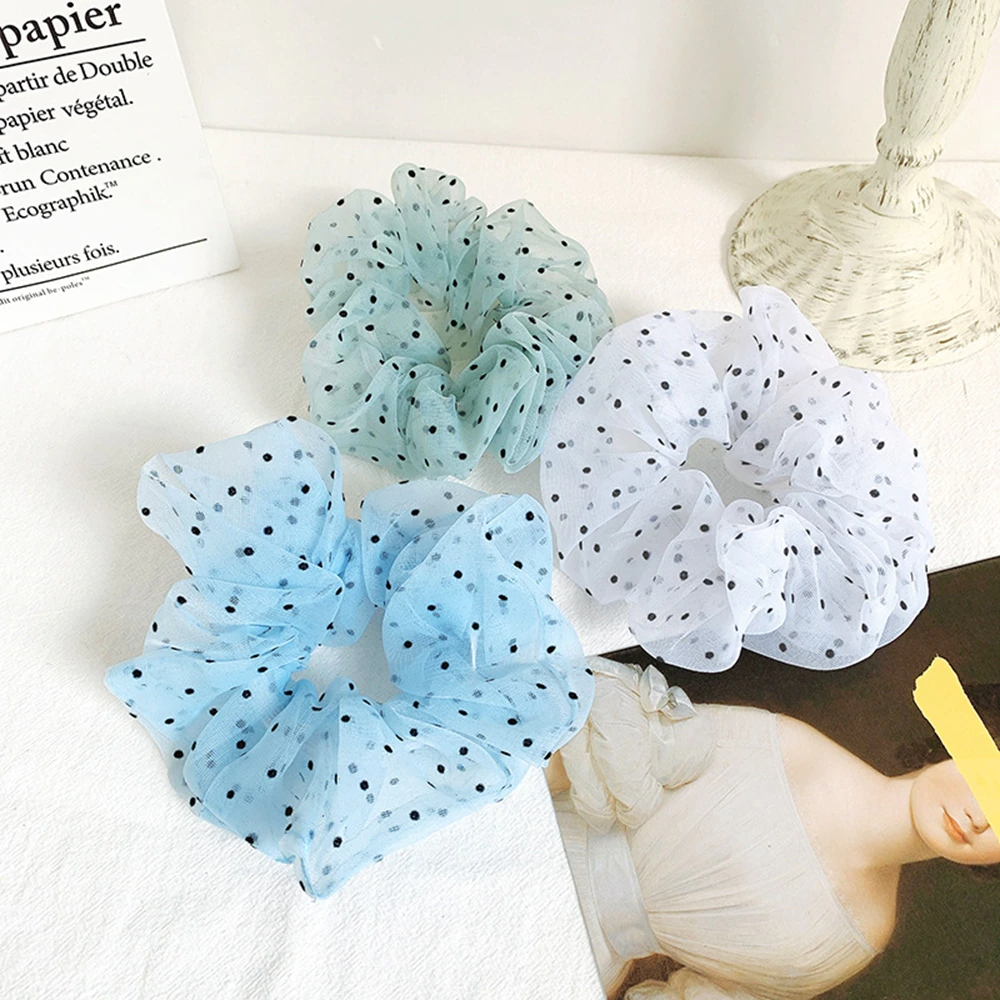 Polka Dot Sheer Scrunchie (6 Colours)