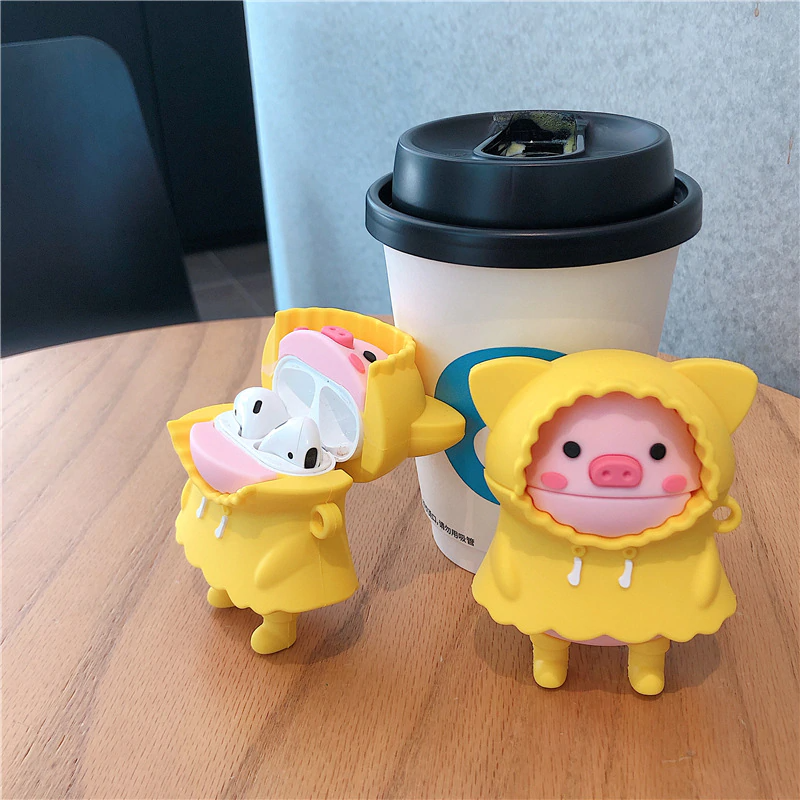 Rainy Day Piglet Airpod Case Cover