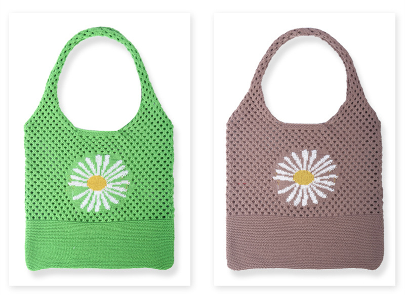 Daisy Knitted Tote (4 Colours)