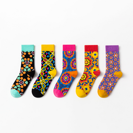 Kaleidoscope Crew Socks (5 Colours)