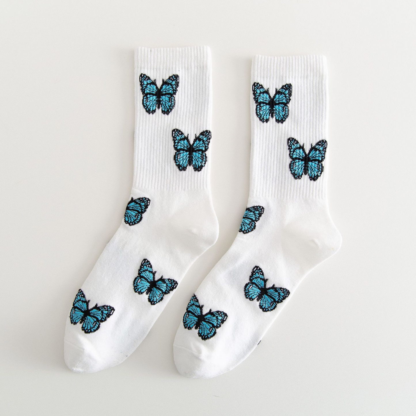 Butterfly Crew Socks (4 Colours)