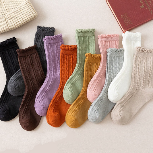 Peppa Ruffle Crew Socks (11 Colours)