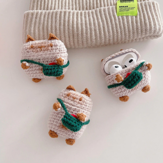 Knitted Kitten AirPods Case Cover