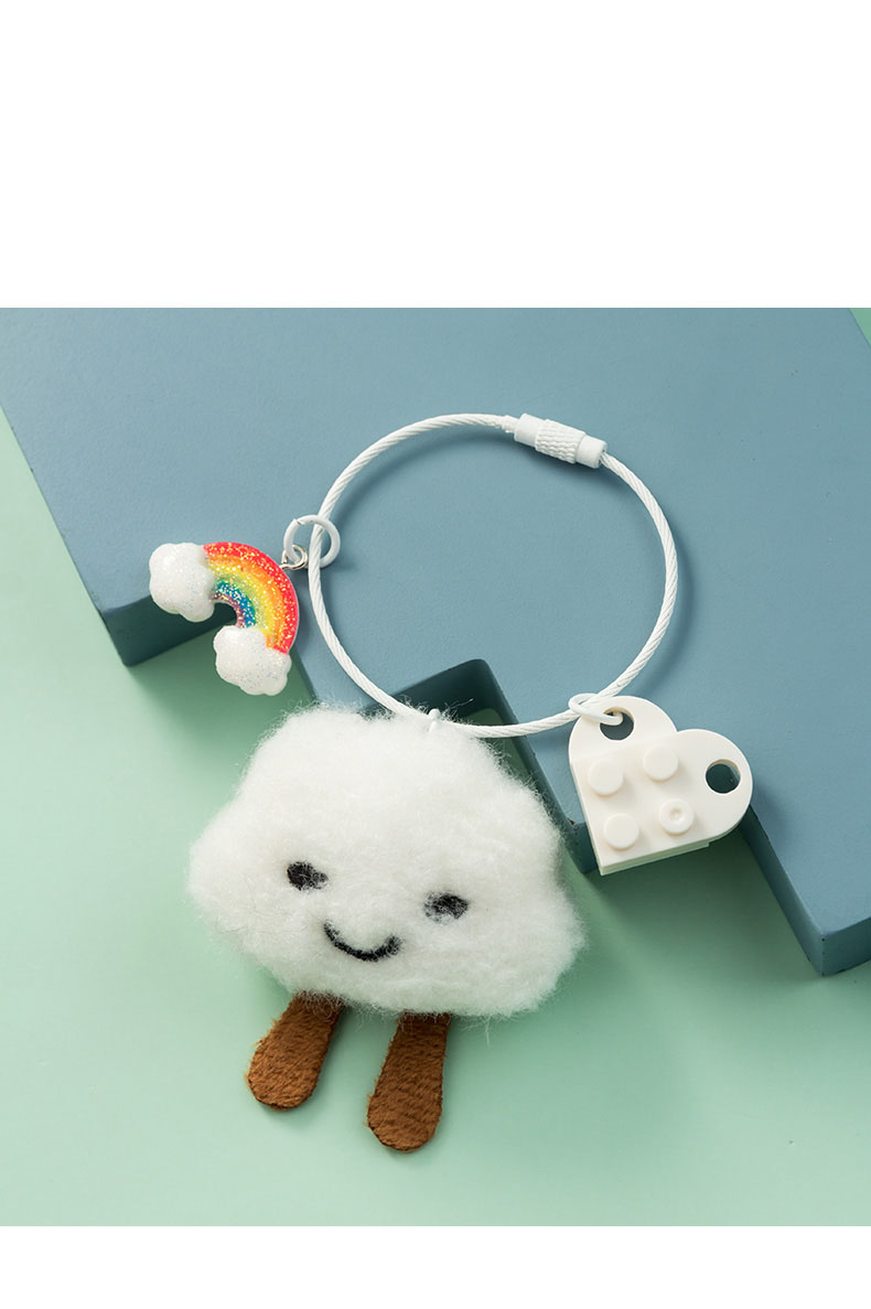 Kawaii Cloud Character Plush Keychain (2 Designs)