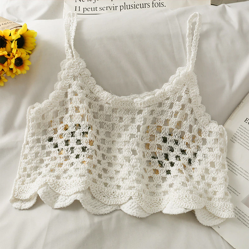 Floral Embroidery Crop Top (2 Colours)