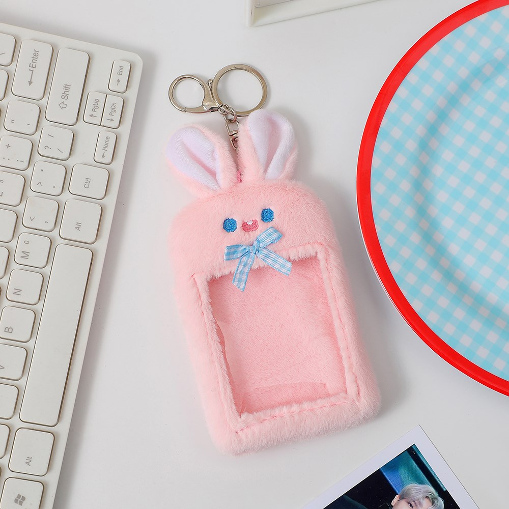 Plush Bunny Photo Frame Keychain