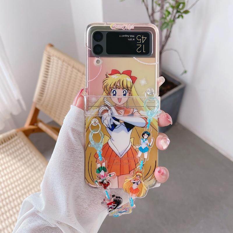 Sailor Scouts Galaxy Z Flip 3 Phone Case With Strap