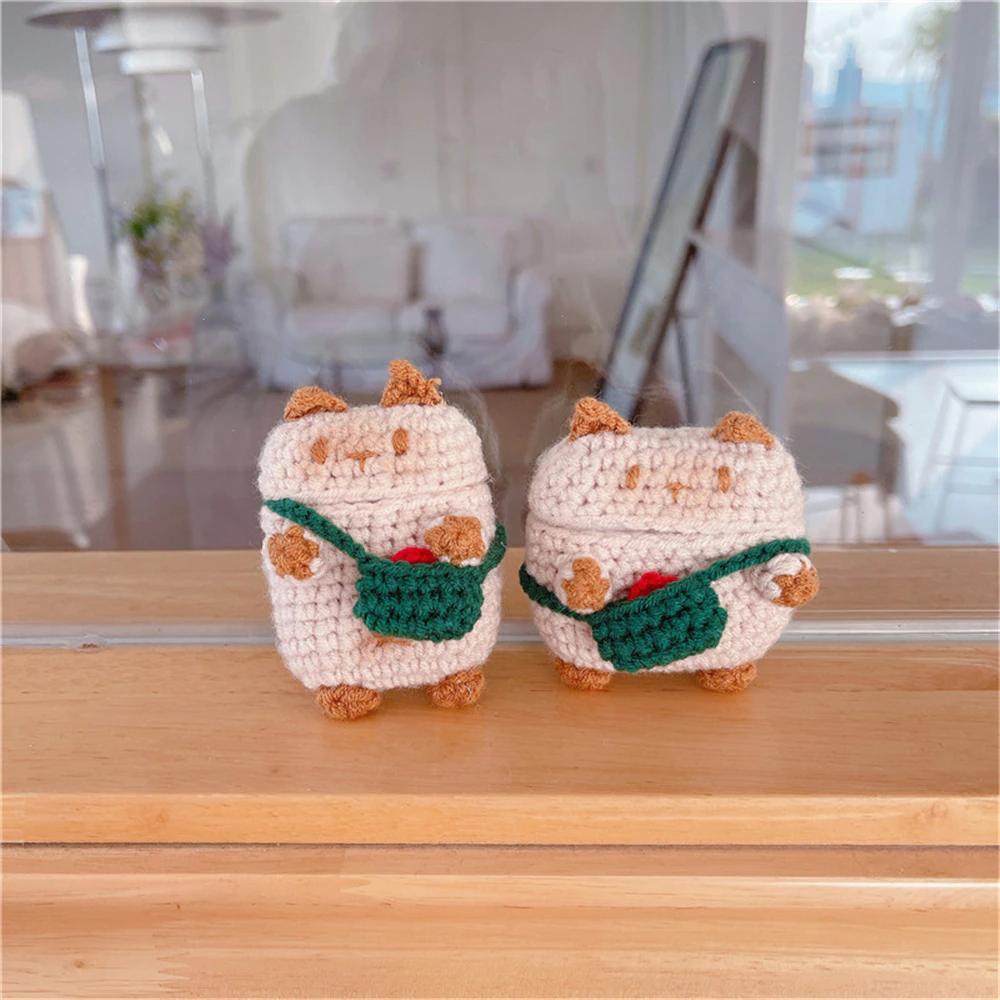 Knitted Kitten AirPods Case Cover