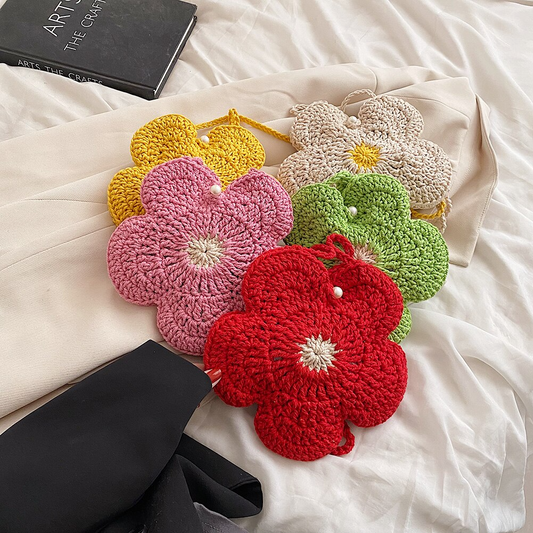 Crochet Flower Purse (5 Colours)