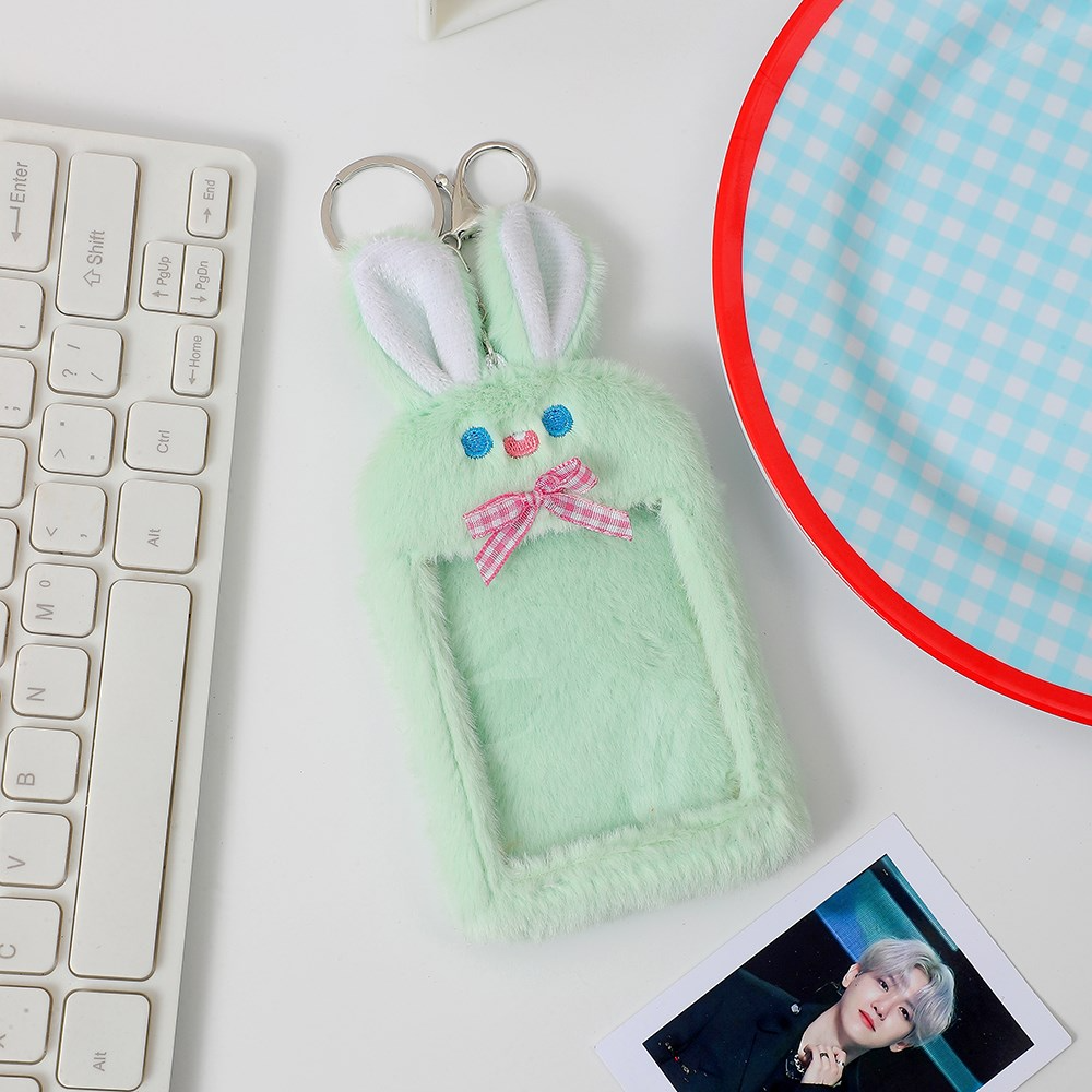 Plush Bunny Photo Frame Keychain