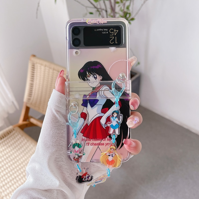 Sailor Scouts Galaxy Z Flip 3 Phone Case With Strap