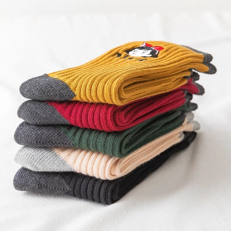 Kiki Embroidery Icon Crew Socks (5 Colours)