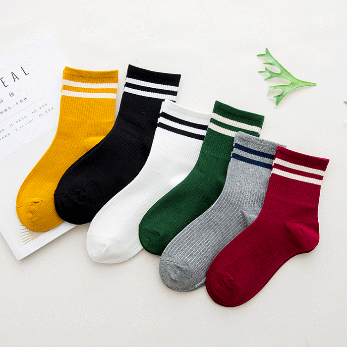 Vintage Style Stripe Crew Socks (6 Colours) – Ice Cream Cake