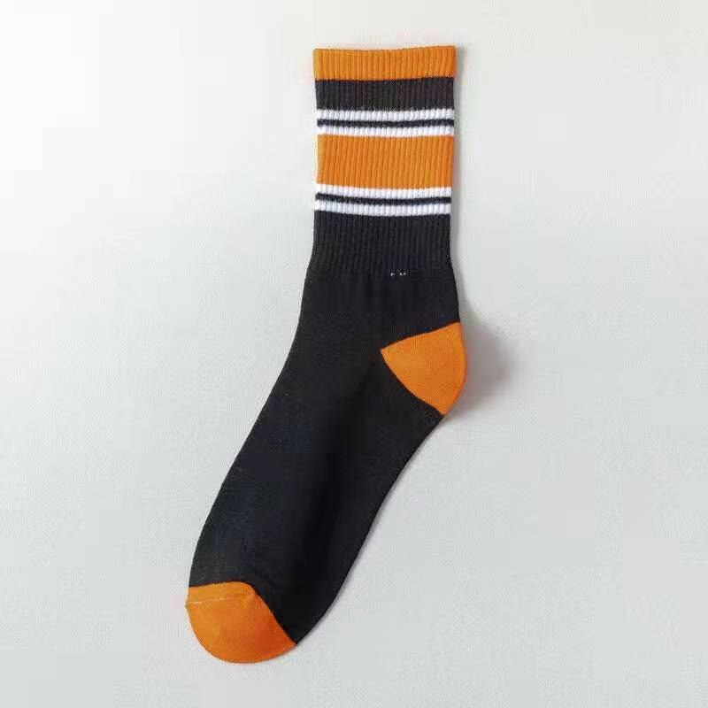 Multicolour Vintage Style Stripe Crew Socks (5 Colours)