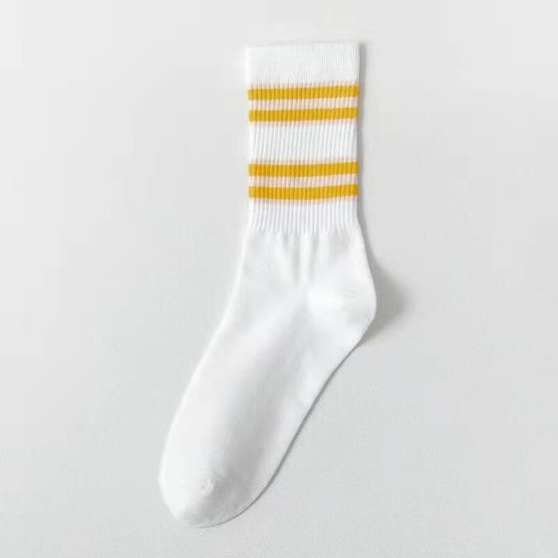 Multicolour Vintage Style Stripe Crew Socks (5 Colours)