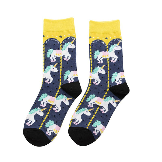 Merry Go Round Unicorn Ankle Socks - Ice Cream Cake