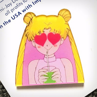 Sailor Moon Acrylic Brooches (several designs) - Ice Cream Cake