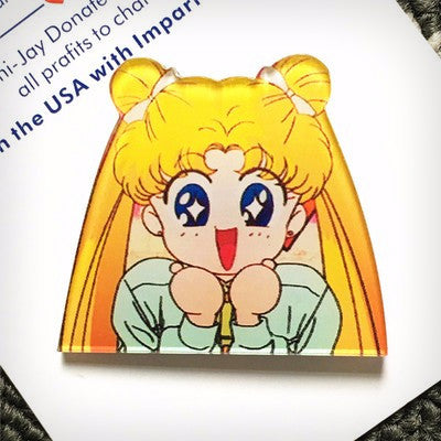 Sailor Moon Acrylic Brooches (several designs) - Ice Cream Cake