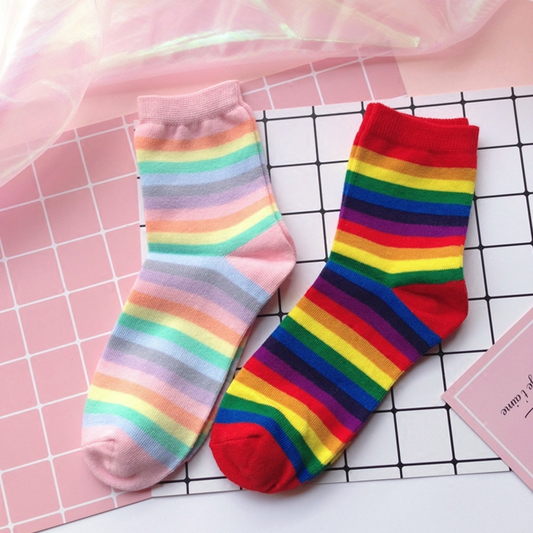 Rainbow Ankle Socks (2 Colours) - Ice Cream Cake