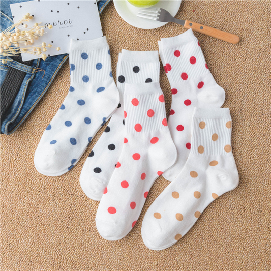 Polka Dot Socks (5 Colours) - Ice Cream Cake